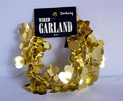 25' Gold Heart Garland