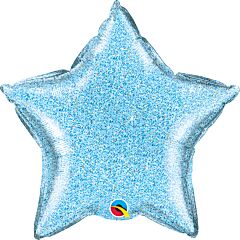 20" Light Blue Glittergraphic Star