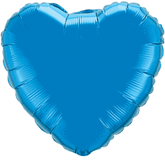 18" Sapphire Blue Heart