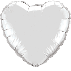 4" Silver Heart