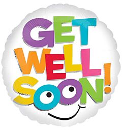 18" Get Well Colorful Letters 2 Sided