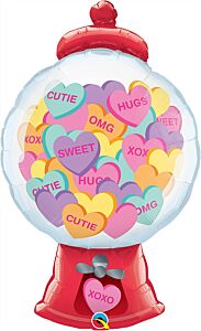 43" Candy Hearts Gumball Machine