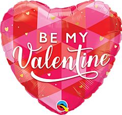 18" Be My Valentine Geometric