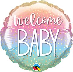 4" Welcome Baby Rainbow Confetti