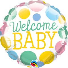 4" Welcome Baby Dots