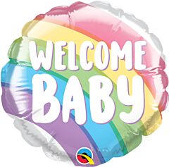 4" Welcome Baby Rainbow