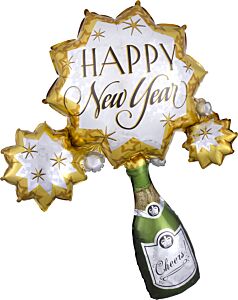 32" New Year Champagne Burst