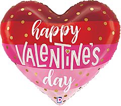 24" Satin  Stripes Valentine Heart