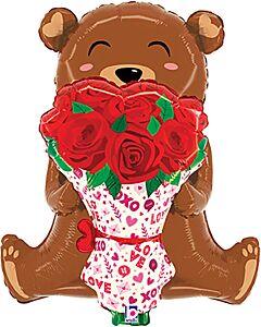25" Rose Bouquet Bear