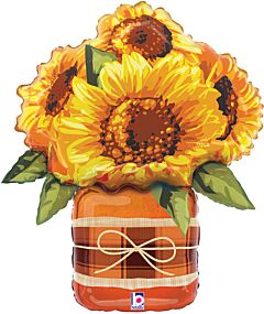 26" Sunflower Mason Jar