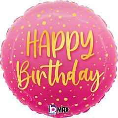 18" Pink Happy Birthday