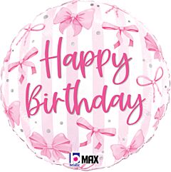 18" Pretty Pink Bow Birthday