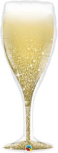 39" Golden Bubbly Wine Glass