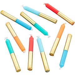 Gold-dipped birthday candles 10ct