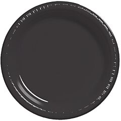 10.25" Plastic Plate-Black 12/50