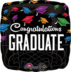 17" Congrats Graduate Black