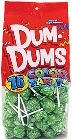 Dum Dums - Bright Green 75ct Sour Apple