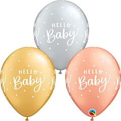 11" Hello Baby Dots