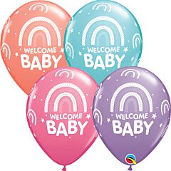 11" Welcome Baby Boho Rainbows