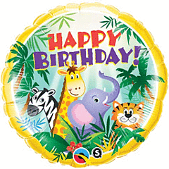 18" Birthday Jungle Friends