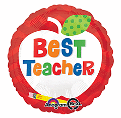 17" Best Teacher Apple