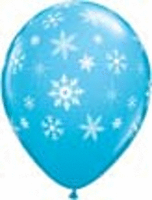 11" Snowflakes-A-Round Latex - Robins Egg