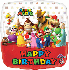 17" Mario Bros Happy Birthday