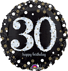 18" Sparkling Birthday 30