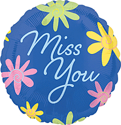 18" Flower Miss You 2 Sided