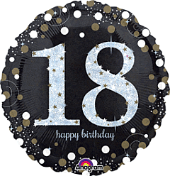 18" Sparkling Birthday 18 Holographic