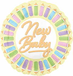 18" New Baby Pastel Bottles 2 Sided