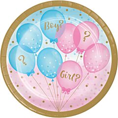 Gender Reveal - 7" Lunch Paper Plate 8ct