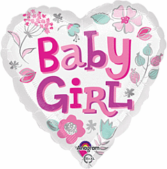 17" Baby Girl Heart