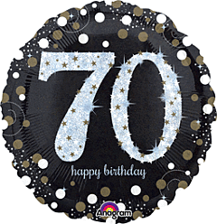 18" Sparkling Birthday 70 Holographic