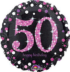 18" Pink Celebration 50 Holographic