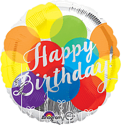 17" Happy Birthday Balloons