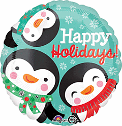 17" Happy Holiday Penguins