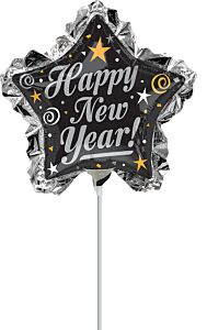 14" Happy New Year Star Ruffle