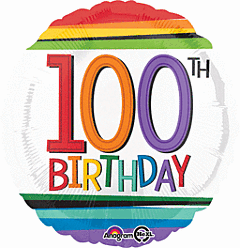 17" Rainbow Birthday 100