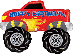 40" Monster Truck Birthday Holographic