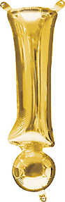 16" Exclamation Point Gold Consumer Inflate