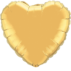 9" Metallic Gold Heart