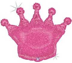 36" Glittering Crown Pink