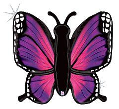 46" Rad Butterfly Holographic Pink