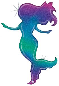 52" Glitter Holographic Mermaid