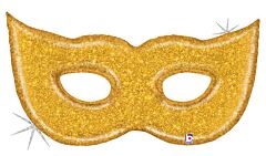 43" Gold Glitter Mask