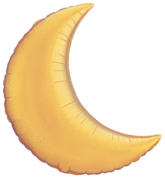 35" Crescent Moon - Metallic Gold