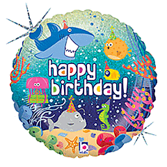 18" Birthday Ocean Holographic