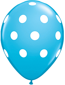 11" Qualatex Polka Dots Latex - Robin's Blue