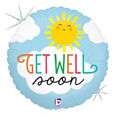 18" Get Well Soon Sun Holographic